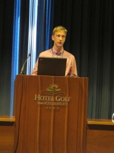 Aron presenting at the main conference
