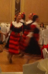 At the conference dinner, a dance group performed traditional bulgarian folk dances and also taught us some of the dance steps. 